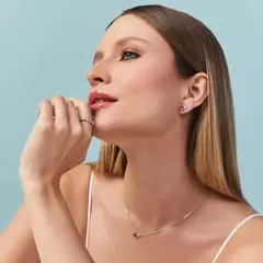 GARGANTILHA ZIRCONIA REDONDA PINK E GOTINHA na internet