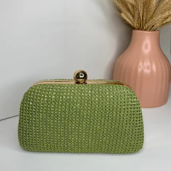 BOLSA CLUTCH PALHA VERDE - comprar online