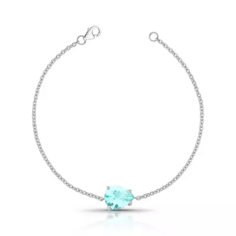 PULSEIRA COM CRISTAL DE GOTA PRATA RODINADA
