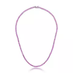 COLAR RIVIERA COM CRISTAIS REDONDOS PINK - comprar online