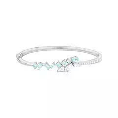 BRACELETE CURVO COM CRISTAIS E ZIRCÔNIAS TURMALINA LIGHT - comprar online