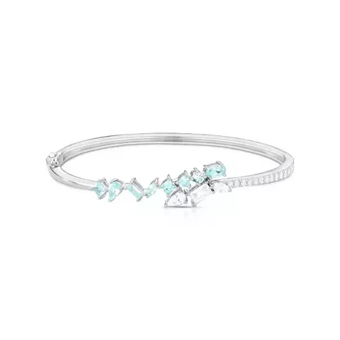 BRACELETE CURVO COM CRISTAIS E ZIRCÔNIAS TURMALINA LIGHT - comprar online