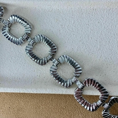 CINTO METAL QUADRADO TRABALHADO - Carlota Acessórios