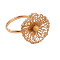 ANEL CROCHE ROSA COLOMBIANA DOURADO - comprar online