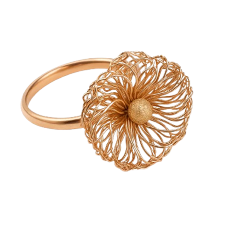 ANEL CROCHE ROSA COLOMBIANA DOURADO - comprar online
