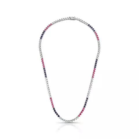 COLAR RIVIERA COM CRISTAIS REDONDOS COLORIDOS - comprar online