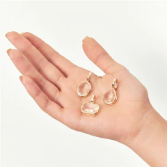 PINGENTE CRISTAL GOTA COLORIDO - Carlota Acessórios