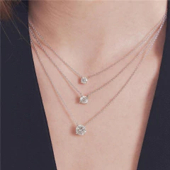 COLAR PONTO DE LUZ 8.0MM 2CT MOISSANITE - Carlota Acessórios