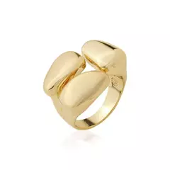 ANEL 3 OVAIS LISO E FOSCO NO DOURADO - comprar online