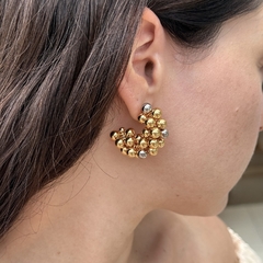 ARGOLA BOLAS MIX DE BANHO DOURADO - comprar online