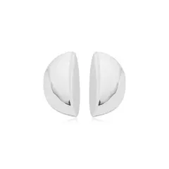 BRINCO 1/2 LUA CHANFRADO RÓDIO BRANCO