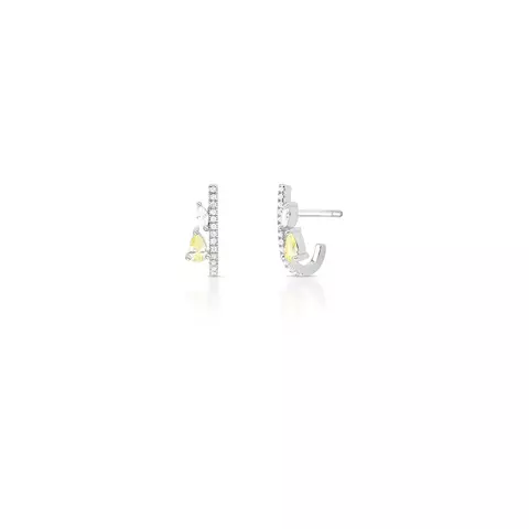 BRINCO CURVO COM CRISTAIS YELLOW E FILEIRA DE ZIRCÔNIAS - comprar online