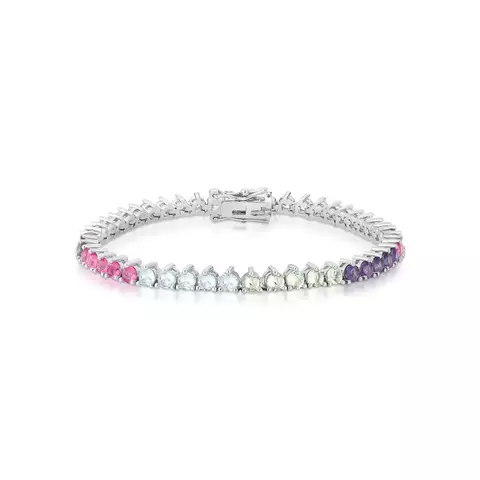 PULSEIRA RIVIERA COM CRISTAIS REDONDOS COLORIDOS - comprar online