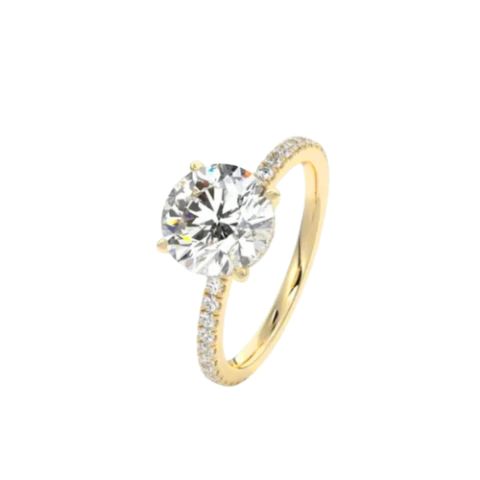 ANEL SOLITARIO MOISSANITE 8.0MM CRAVEJADO 2.0CT - comprar online