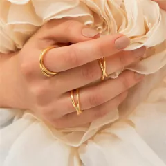 ANEL 2 FIOS X DOURADO na internet