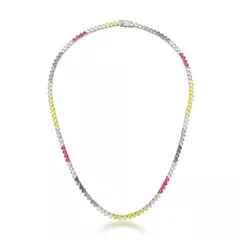 COLAR RIVIERA COM CRISTAIS REDONDOS COLORIDOS - comprar online