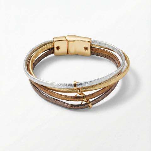 PULSEIRA FIOS COURO LISO - comprar online