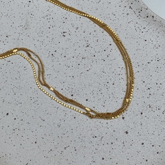 COLAR LONGO 3 CORRENTES DOURADO