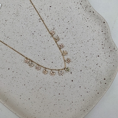 COLAR GARGANTILHA PINGENTE BORBOLETINHAS ZIRCÔNIA DOURADO - comprar online