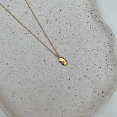 COLAR GARGANTILHA PINGENTE ORGANIC PONTO DE LUZ DOURADO na internet