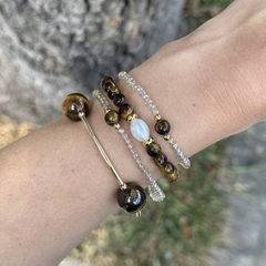 PULSEIRA OLHO DE TIGRE COM PEROLA na internet