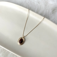GARGANTILHA PINGENTE MOLDURA OVAL GRANADA DOURADO - comprar online