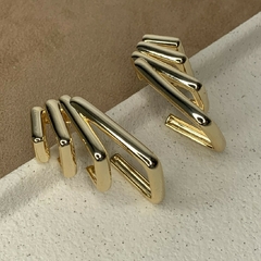 ARGOLA 4 FIOS RETANGULAR DEGRADE DOURADO - comprar online
