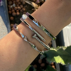 BRACELETE FIO TORCIDO RÓDIO BRANCO - loja online
