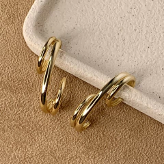 BRINCO EARHOOK 3 FIOS DE GRADE NO DOURADO - comprar online