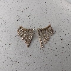 BRINCO EARCUFF FRANJA ZIRCONIA DEGRADE DOURADO