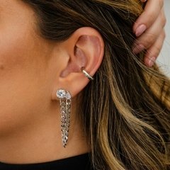 PIERCING FAKE TUBO LISO RODIO BRANCO SEMIJOIA - Carlota Acessórios