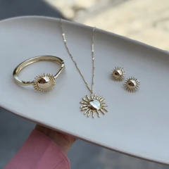 BRACELETE MANDALA SOL DOURADO - Carlota Acessórios