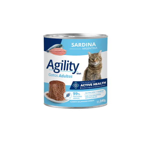 Lata Agility Gatos Sardina 340 Grs