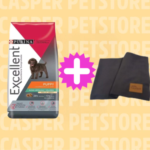 Excellent Puppy Razas Medianas y Grandes 20 Kg + Manta Excellent