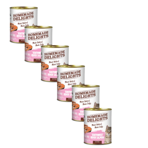 Homemade Delights Kitten River Salmon x 340 Grs. - Salmon de Rio - 6 Unidades