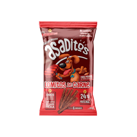 Tiras de Carne Asadito Perro 65Grs