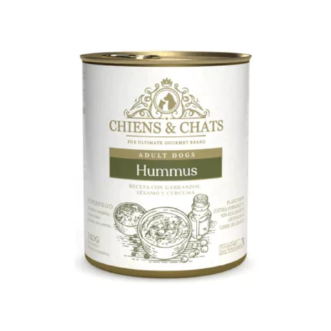 Lata Chiens And Chats Perro Adulto Hummus 340 Grs - comprar online