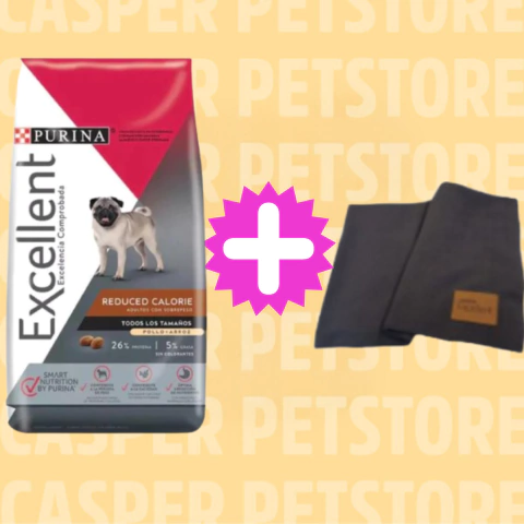 Excellent Adulto Reduced Calorie Pollo y Arroz 15Kg + Manta Excellent