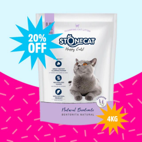 Piedras Sanitarias Stone Cat 4kg - Lavanda -