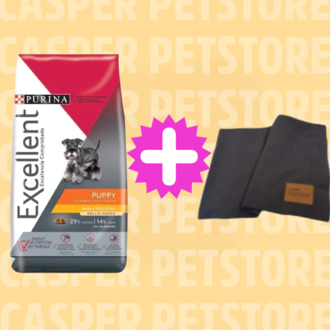 Excellent Puppy Pollo y Arroz Razas Pequenas 15K + Manta Excellent