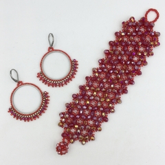 Brazalete Florencia ancho + Aros Elisa medianos