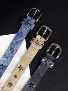 CINTO DENIM CON TACHAS Y MINI STRASS (TG-4341) - comprar online