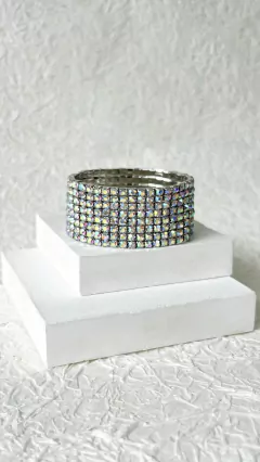 PULSERA STRASS ANCHA (KW-8124)