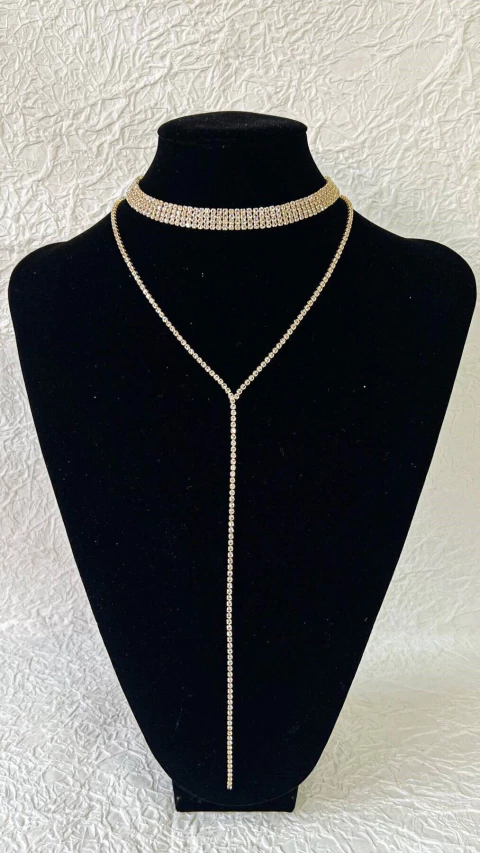 CHOCKER STRASS TIRA LARGA (KW8128)