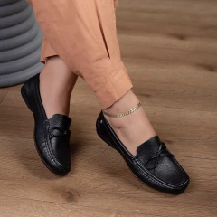 Mocassim em Couro Preto Cod 301