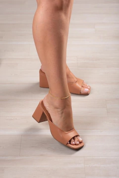 Tamanco Salto Bloco Caramelo - comprar online