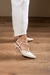 Scarpin Saltinho Fivela Off White - comprar online