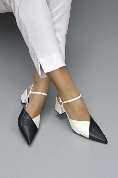 Scarpin Olga Preto e Off White - comprar online