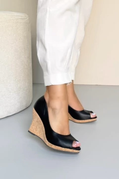 Anabela Cortiça Preta Cod 3454 - comprar online