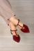 Sapatilha Slingback Diana Marsala na internet